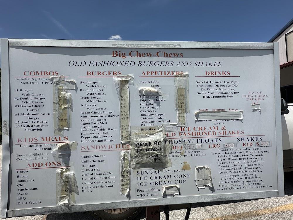 Big Chew Chew's Burgers Menu image 1