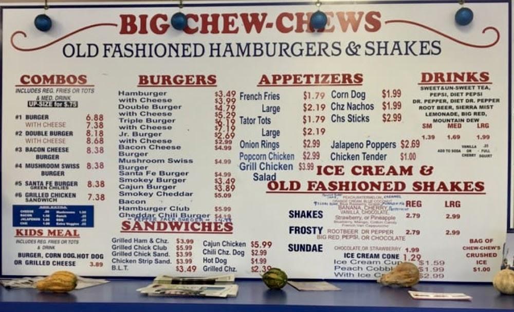 Big Chew Chew's Burgers Menu image 2